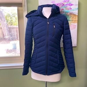 Nautica Puffer Jacket with Hood - Navy - EUC - S